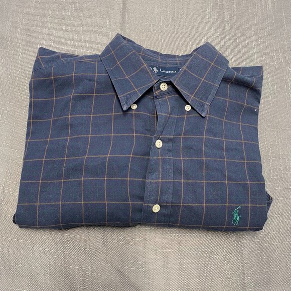 Other - Vintage Polo Ralph Lauren Mens Plaid Button Down Shirt Blake Shirt Size XL